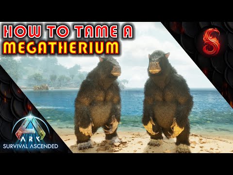 ARK SURVIVAL ASCENDED HOW TO TAME A MEGATHERIUM