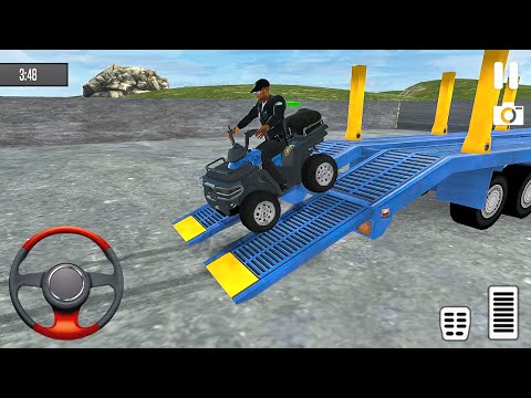 Police ATV Bike Transporter Truck Simulator - Cargo Airplane 2022 - Android Gameplay