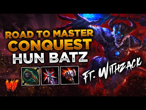 HUN BATZ, BAILANDO POR LA JUNGLA  ft. WithZack - Warchi - Smite Road to Master Conquest