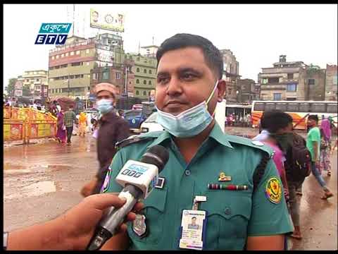 লকডাউনে রাজধানীর প্রবেশমুখে কঠোর অবস্থানে আইন শৃঙ্খলা রক্ষাকারী বাহিনী