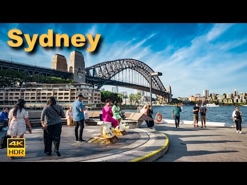 Sydney Australia Walking Tour - Circular Quay at Evening | 4K HDR