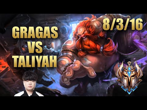 SKT T1 Clid Gragas Jungle Vs Taliyah - KR Challenger Match Summary Patch 9.20
