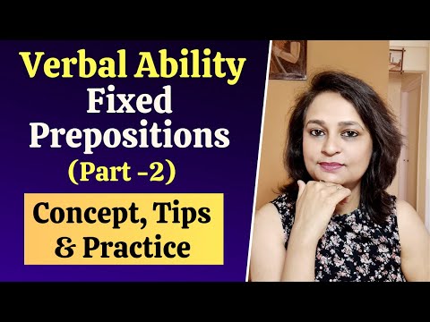 30 Commonly Asked Fixed Prepositions in Verbal Ability - Placement Tests, Jobs & Exams| Part 2