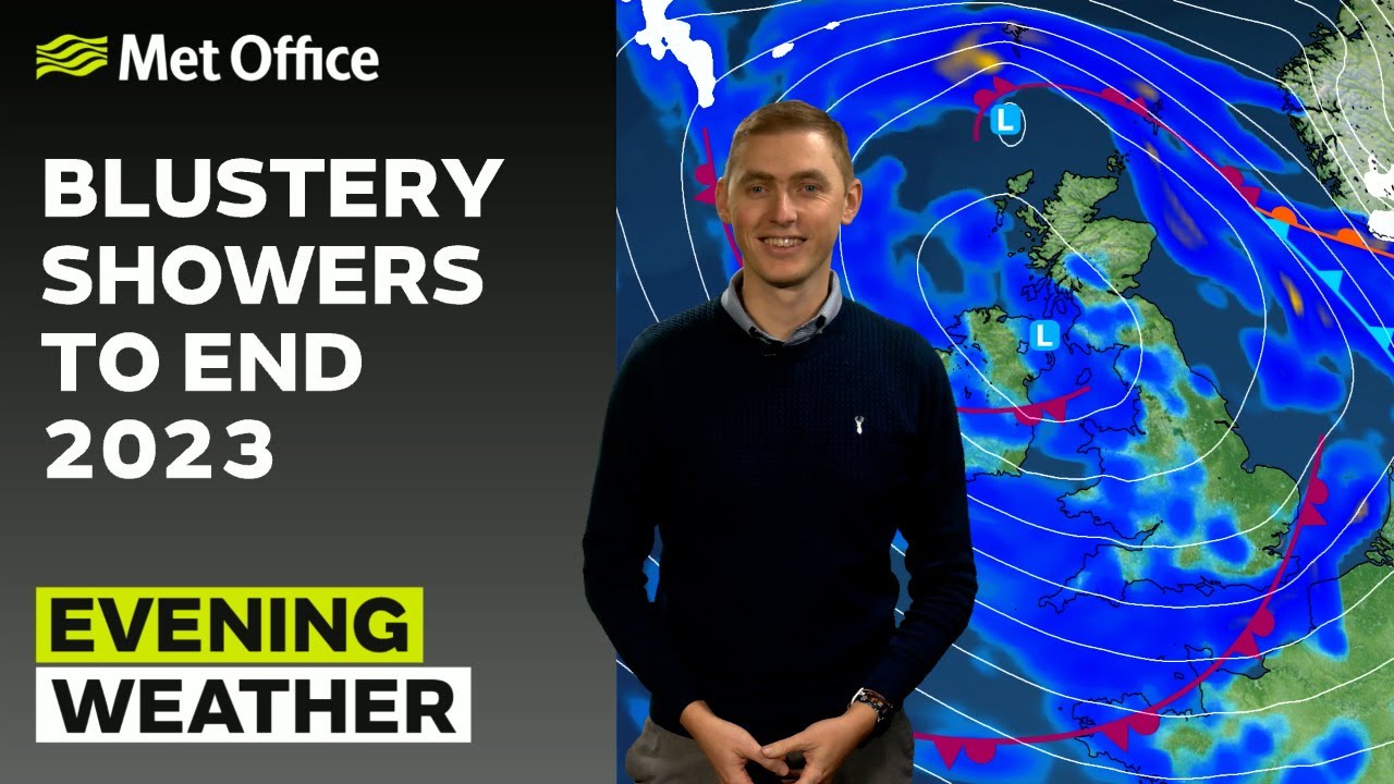 30/12/23 – Rain pushing eastwards – Evening Weather Forecast UK – Met Office Weather