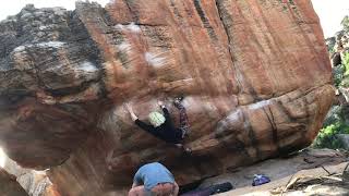 Video thumbnail of Hellfire, 8a. Rocklands