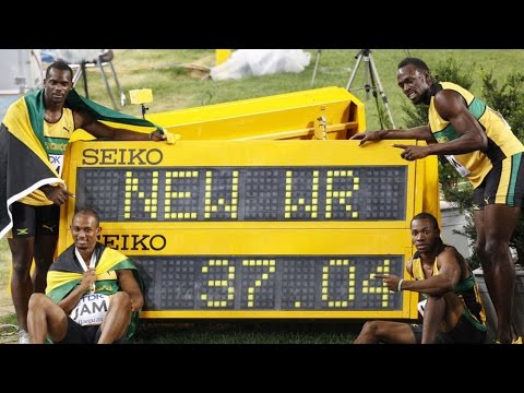 RECORD DU MONDE DE LA JAMAIQUE SUR LE 4X100M (37.04)