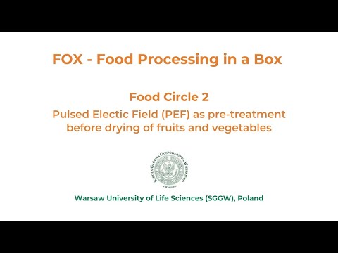Pulsed Electric Field (PEF) treatment of fruit before drying| Food processing in a box (FOX)