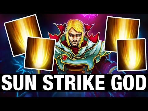 SUN STRIKE GOD!!! - Moo Plays Invoker - Dota 2
