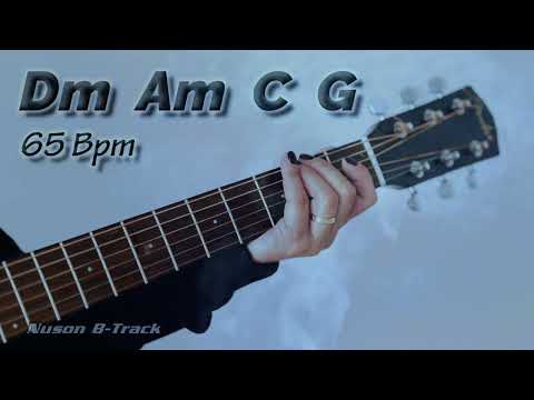 Slow Pop Ballad | D Minor (65 Bpm) Backing Track Guitar + Cajon #15