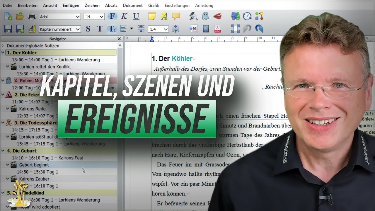 Kapitel, Szenen und Ereignisse in Papyrus Autor