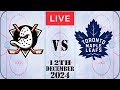NHL LIVE Toronto Maple Leafs Vs Anaheim Ducks December 12th 2024 Full Game Watch Along