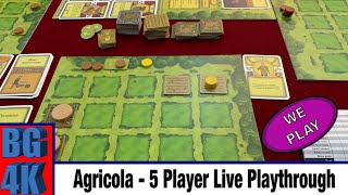 Agricola -  Boardgames4K 5 Player Live Playthrough (4K)