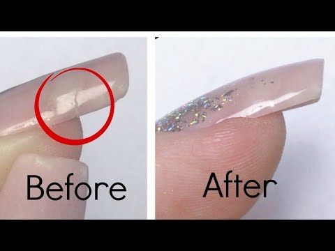 How to: fix crack on the side of the nail with acrylic | Tutorial
