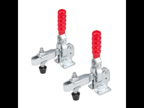 POWERTEC 20335 Quick Release Toggle Clamp (Vertical) w Rubber Pressure Tip