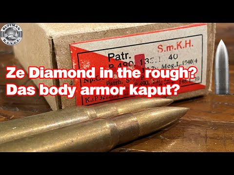 World War II German 8mm SMKH Ammo vs. Modern Body Armor!