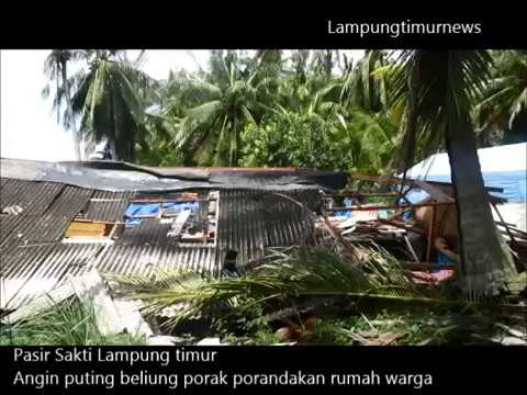 Angin puting beliung Hantam Pasir sakti Lampung Timur