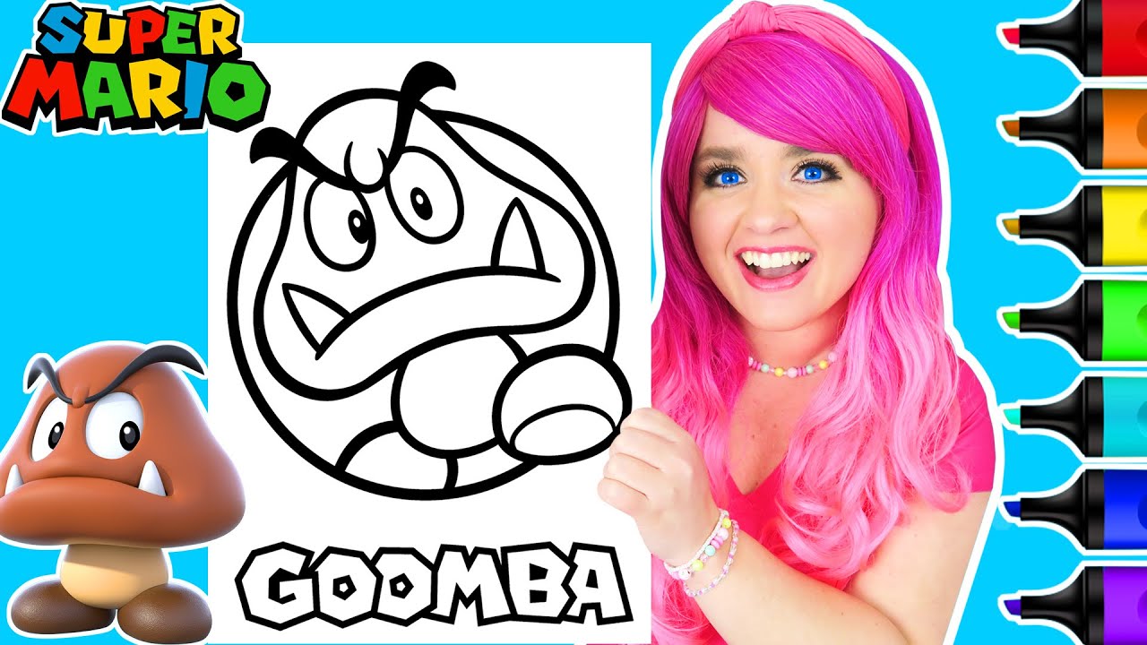 Coloring a Goomba Super Mario Coloring Page | Ohuhu Art Markers