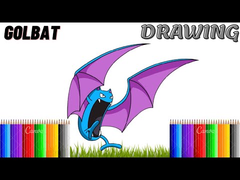 How to Draw Pokemon | golbat | Step by Step