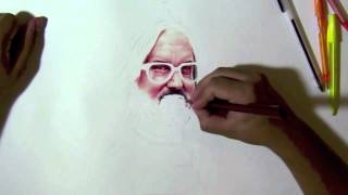 J mascis, dinosaur Jr- watch the corners, pen drawing by paolo amico for il mucchio selvaggio.mov