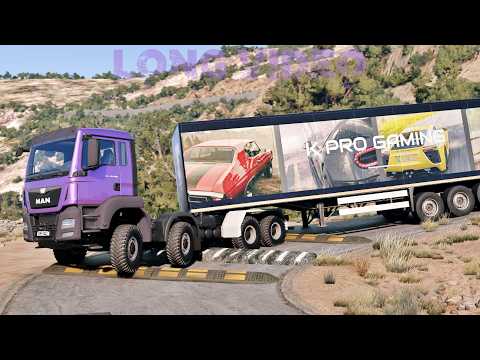 Trucks vs Speed Bumps SPECIAL #31 | BeamNG Drive - Long Video |🤜 Truck &Too