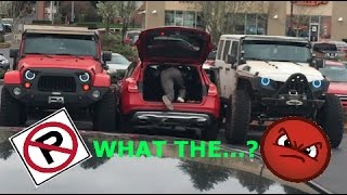 2 Jeeps Punish a Person for Parking Poorly