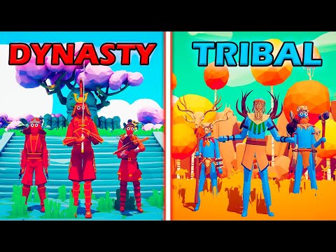 DYNASTY TEAM vs TRIBAL TEAM - Totally Accurate Battle Simulator | TABS