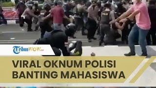 Viral Video Polisi Banting Mahasiswa saat Amankan Demo HUT Kabupaten Tangerang