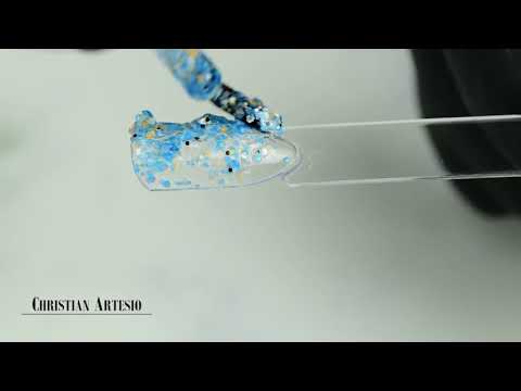 Ημιμόνιμο Βερνίκι Νυχιών Νο 204 Γαλάζιο Παγιέτα Flakes 10ml