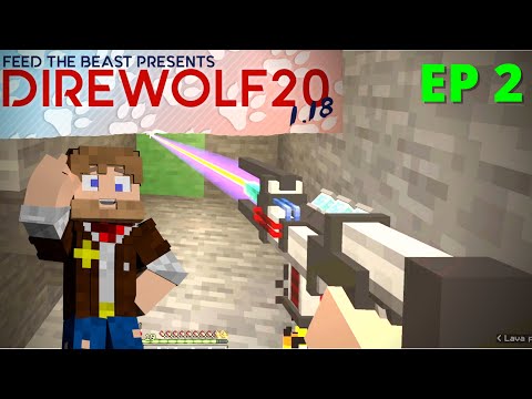 Direwolf20 1.18 Lets Play | Resource Grinding with Mining Gadgets Laser