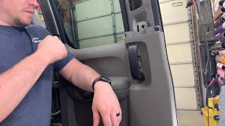 How to remove: 2007 Silverado ext cab rear door panel