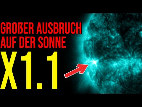 Großer Ausbruch auf der Sonne - X1.1 in gefährlichem Gebiet