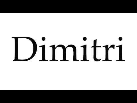 How to Pronounce Dimitri
