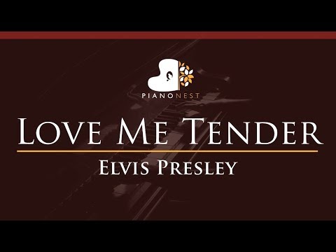 Love Me Tender - Elvis Presley - HIGHER Key (Piano Karaoke / Sing Along)