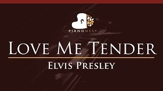 Love Me Tender - Elvis Presley - HIGHER Key (Piano Karaoke / Sing Along)