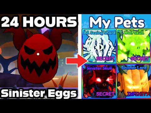 INSANE LUCK 🍀 Hatching SINISTER EGGS For 24 Hours in BGSI | Roblox Bubble Gum Simulator Infinity 