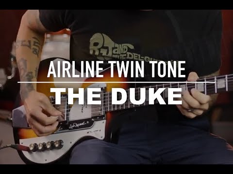 Airline Twin Tone The Duke Signature Flamed Top Basswood Body Bolt-on Neck 6-String Electric Guitar image 10