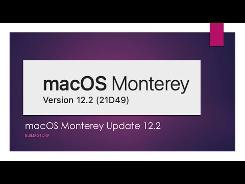 macOS Monterey Update 12.2