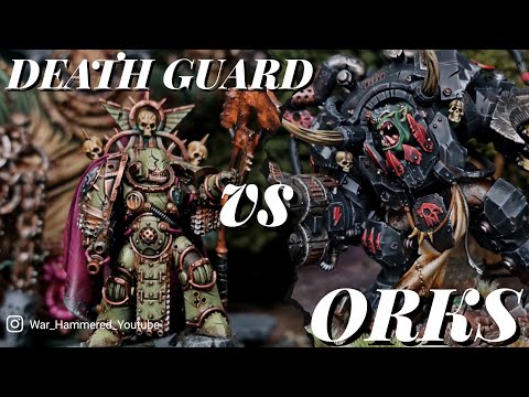 DEATH GUARD Vs ORKS. 2k points Warhammer 40k Battle Report.
