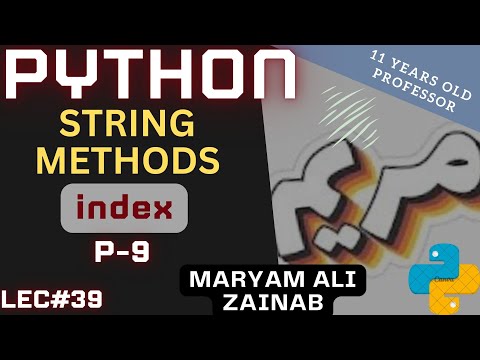 Python String Index Method Lec39