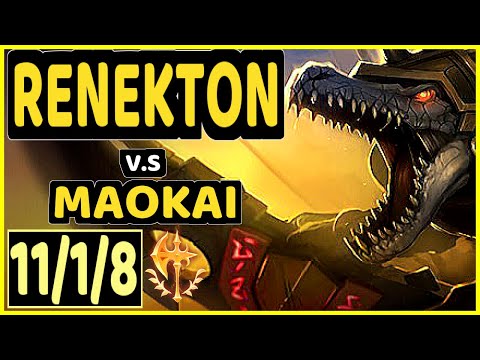 YOPPA (RENEKTON) vs MAOKAI - 11/1/8 KDA TOP GAMEPLAY - EUW Ranked GRANDMASTER