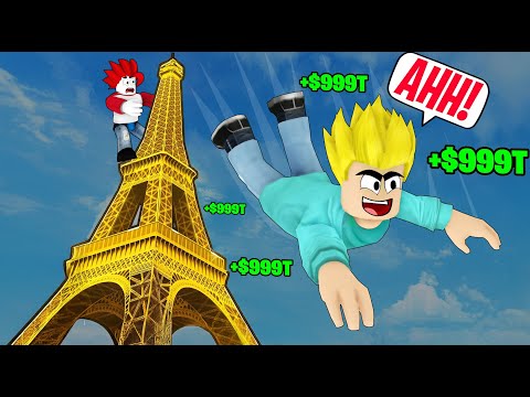 Making TRILLIONS in Roblox Climb and Jump Tower 🗼🗼