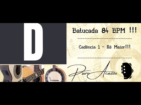 Batucada 84 BPM - Cadência 1 - Quadrado de Ré Maior com Subída.