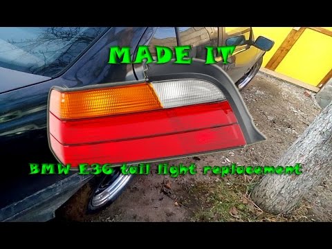 BMW E36 tail light replacement + bulb types
