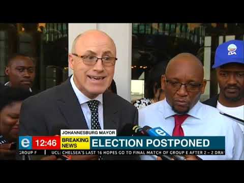Election for Johannesburg mayor has been postponed