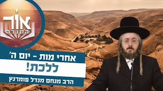 הרב מנחם מנדל פומרנץ | אור התורה - יום ה' פרשת אחרי מות • ללכת! •