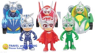 PJ Masks Catboy Owlette and Gekko - Turbo Blast Vehicles | Kids Toys Collection