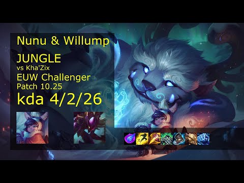 Nunu & Willump vs Kha'Zix Jungle - EUW Challenger 4/2/26 Patch 10.25 Gameplay