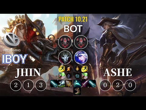 VG iBoy Jhin vs Ashe Bot - KR Patch 10.21
