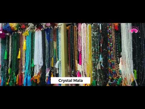 Natural Crystal Stone 10 mm Round Bead Mala / Necklace, 108 bead mala