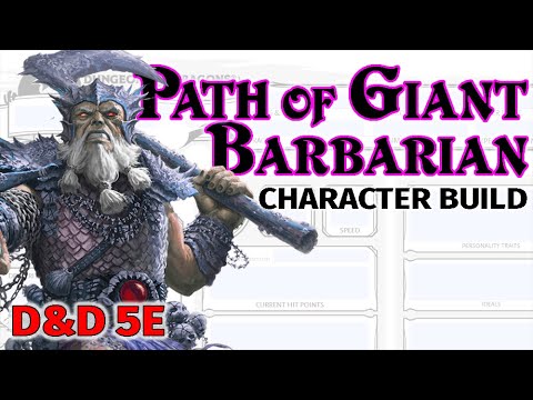 Melee Attacks at 25 feet! Path of the Giant Barbarian Build - D&D 5E Character #dnd5e #dnd